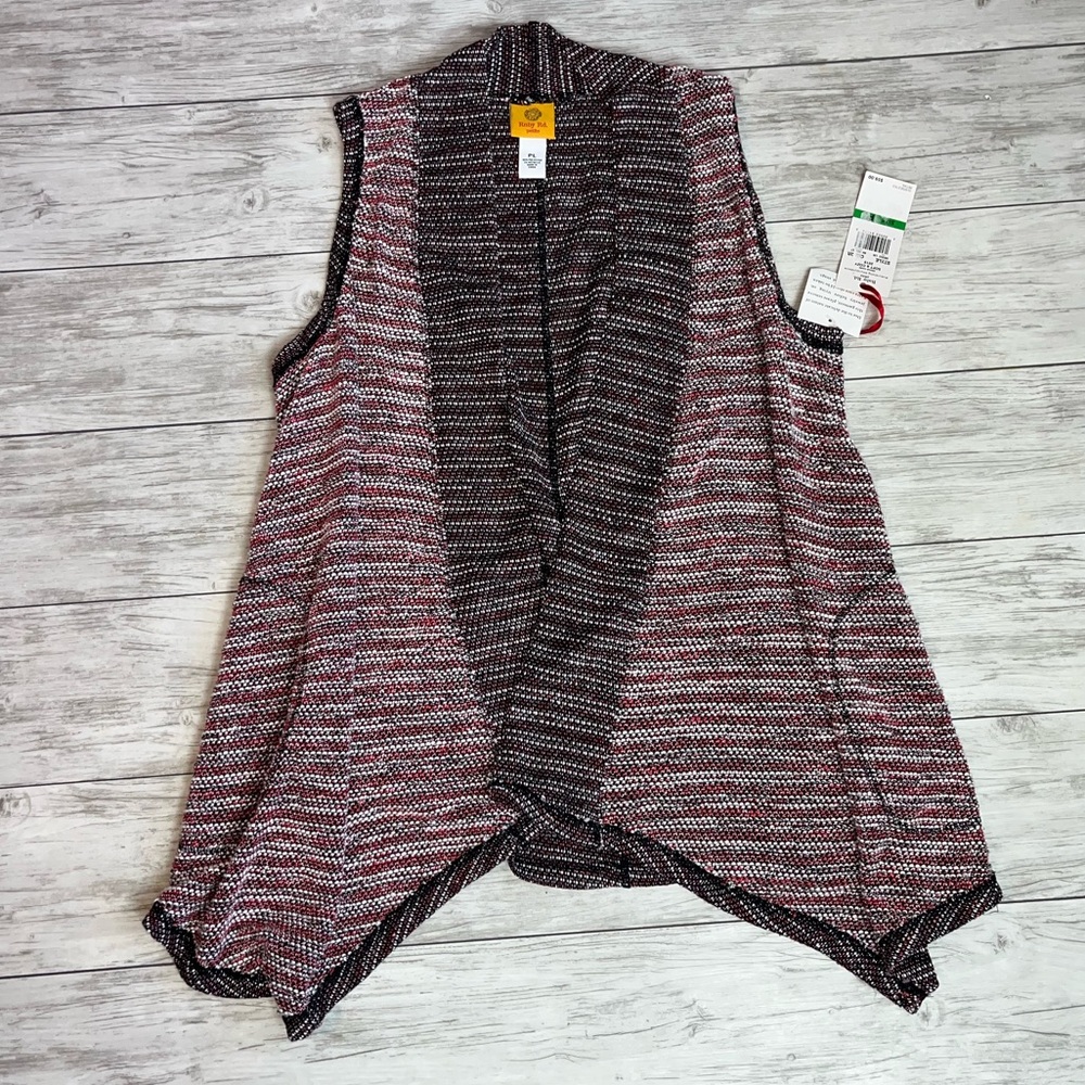 Ruby Rd Open Front Vest Size PL NWT